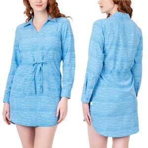 Shore To Summit Sun Protection Dress Blue Sea Mist Outdoor Dress Size L